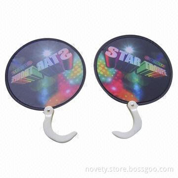 Flying Disc Fans with Handle, Made of Nylon Material and Plastic